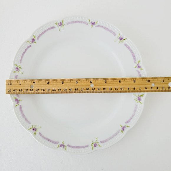 Hutschenreuther Viktoria White Dinner Plate, Hand Painted Artist Signed, RARE - Picture 7 of 7